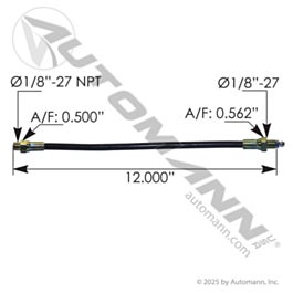 Automann 755.GH112 Grease Hose for Clutch 12in