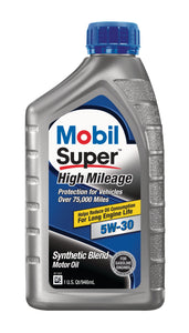 124393 MOBIL SUPER HIGH MILEAGE 5W30 (6 QUARTS /1 CASE)