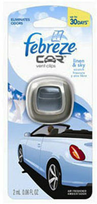 Febreze Car Vent Clip Air Freshener - Linen & Sky - 81113