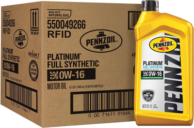 Pennzoil Platinum Full Synthetic 0W-16 Motor Oil - 1 Qt