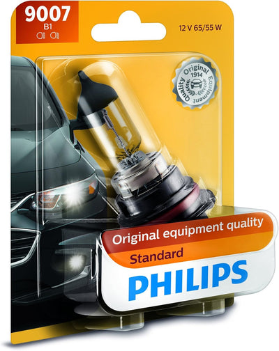 Philips 9007 Standard Halogen Headlight Bulb (1-Pack Blister) - 9007B1