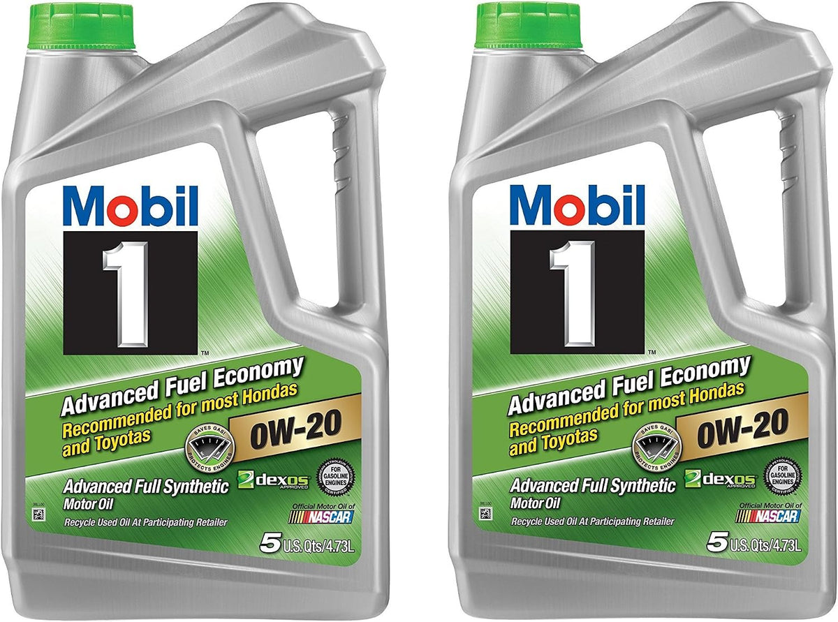 Mobil 1 High Mileage 0W-20 Full Synthetic Motor Oil 5 Qt - Case of 3 (120758)