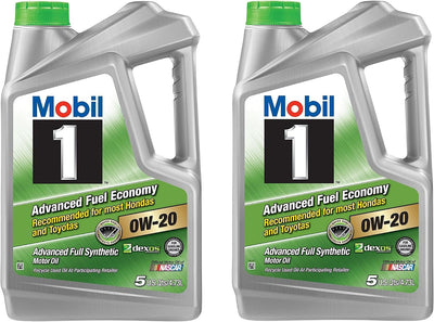 Mobil 1 High Mileage 0W-20 Full Synthetic Motor Oil 5 Qt - Case of 3 (120758)