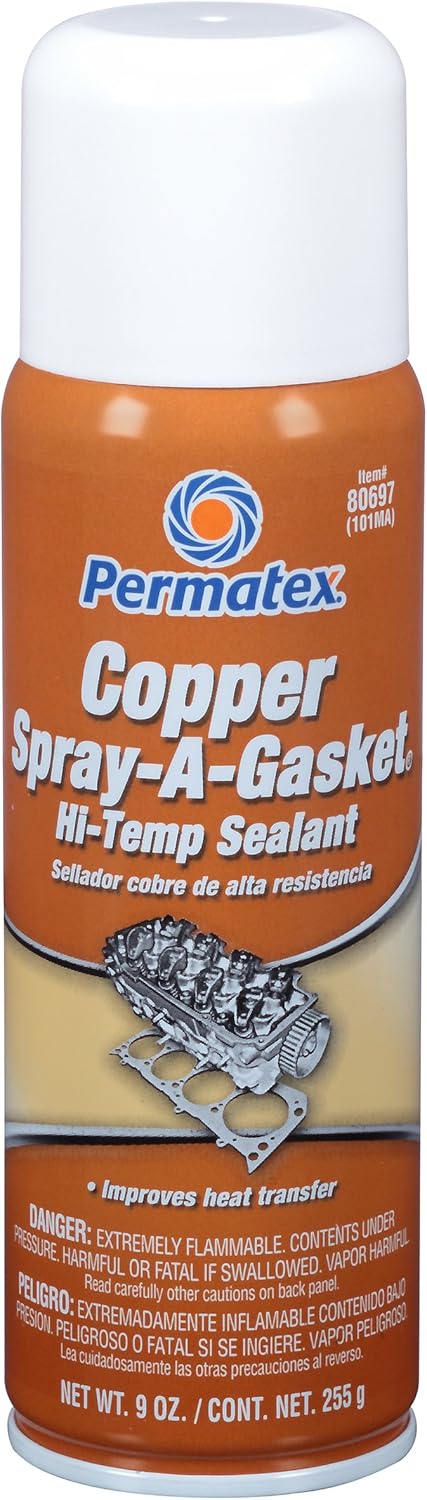 80697 (101MA) PERMATEX COPPER GASKET SPRAY/ RTV SPRAY 12OZ