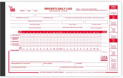 Driver's Daily Log Book