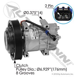 Automann 830.31041 Air Conditioning Compressor 7H15 Type