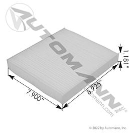Automann 830.61009 Cabin Air Filter Kenworth Peterbilt IHC