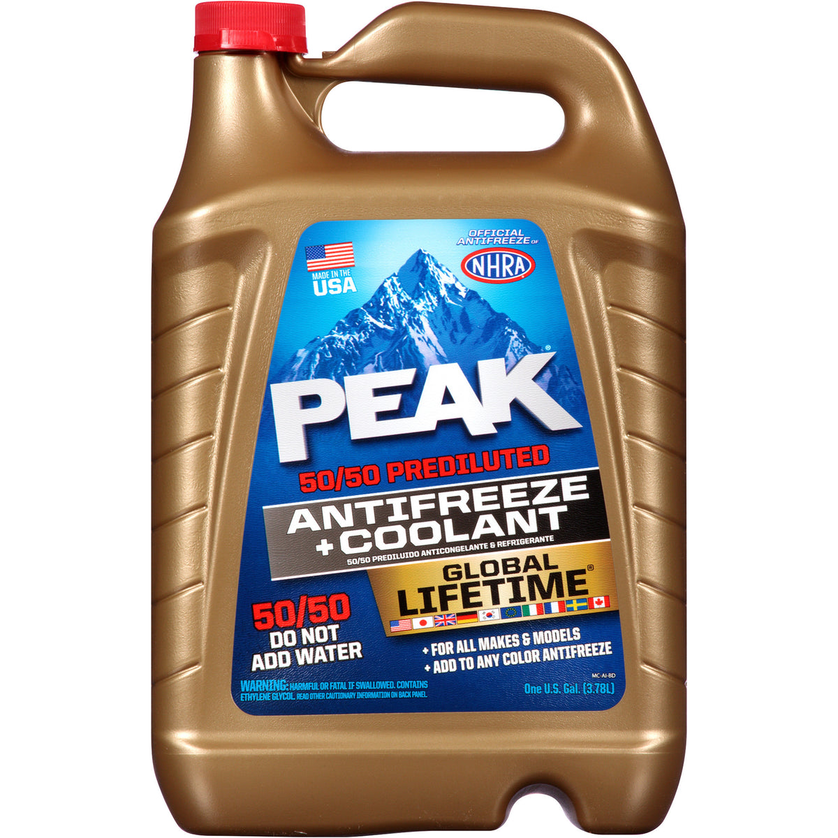 PEAK Global Lifetime 50/50 Prediluted Antifreeze/Coolant (6 x 1 Gal) - PXAB53