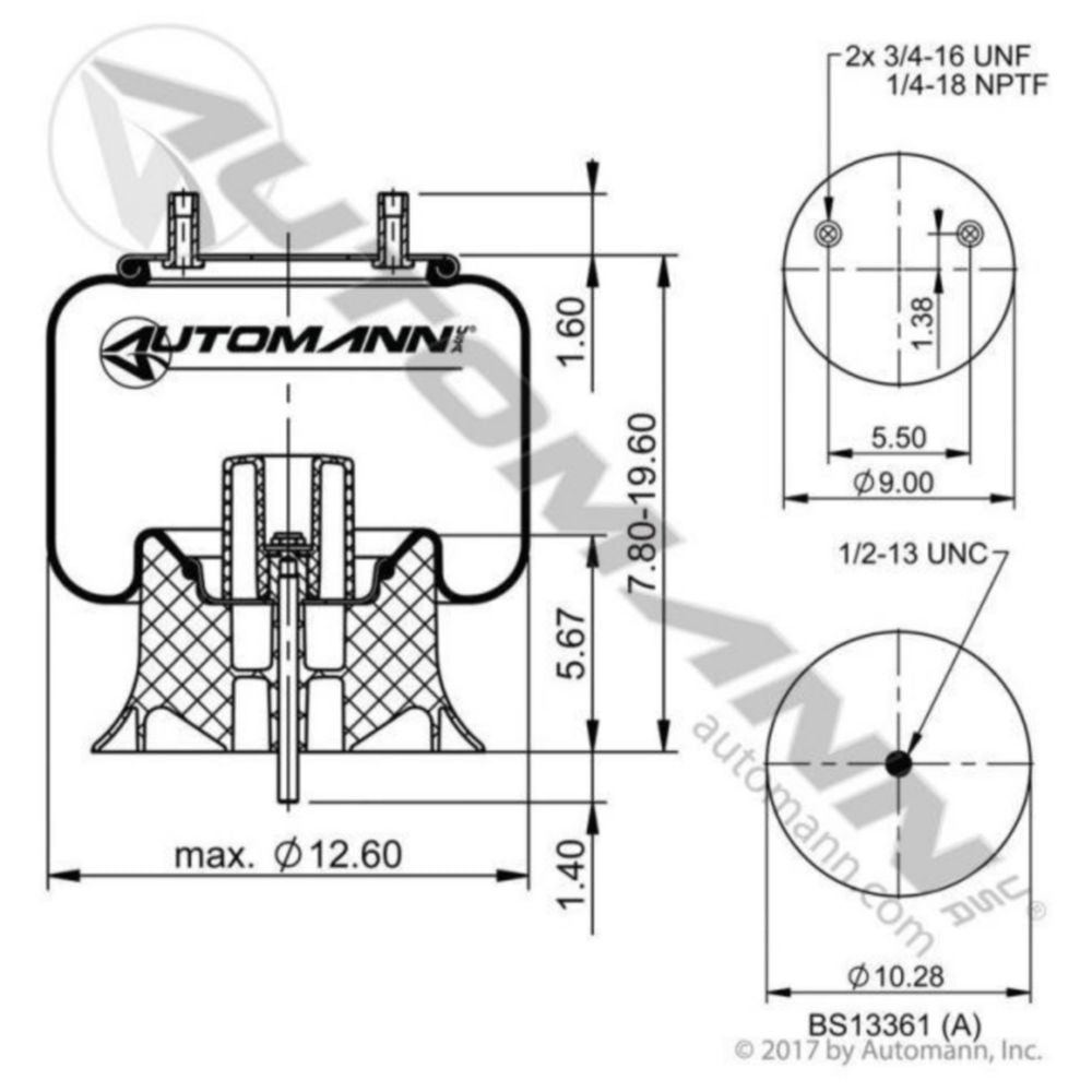 Automann Phoenix AB1DK23I-A959 Air Spring Rolling Lobe