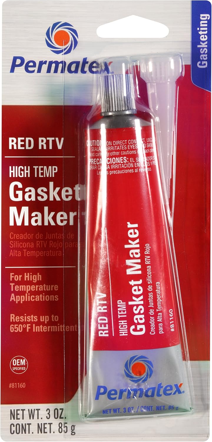 81160 (26BR) RED HI TEMP SILLICONE RTV TUBE 3OZ