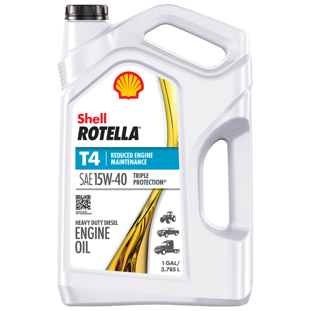 Shell Rotella T4 Triple Protection 15W-40 Heavy Duty Diesel Engine Oil - Case of 3 x 1 Gal - 550045126