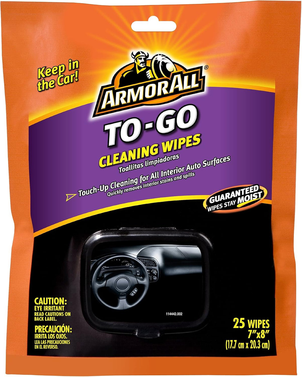 78434 ARMOR ALL TO GO CLEANING WIPES 6/25