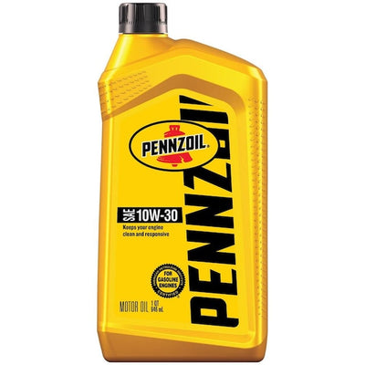 Pennzoil 10W-30 Conventional Motor Oil - Case of 6 x 1 Qt - 550035052