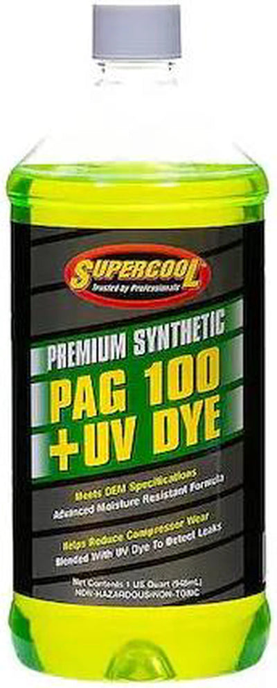 Supercool P100-32D PAG 100 A/C Compressor Oil with UV Dye - 1 Qt (32 oz)
