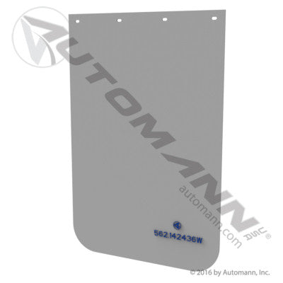 Automann 562.142121W Mud Flap White Poly 21 x 21