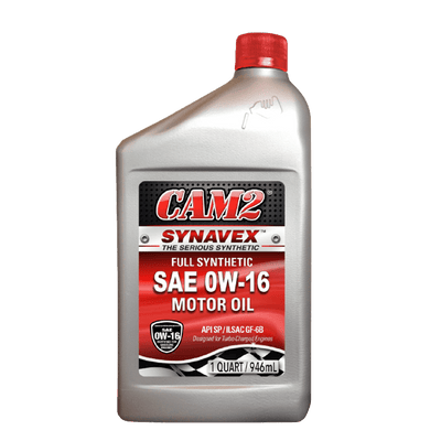 CAM2 Synavex 0W-16 SQ Full Synthetic Motor Oil - Case of 6 x 1 Qt - 47606
