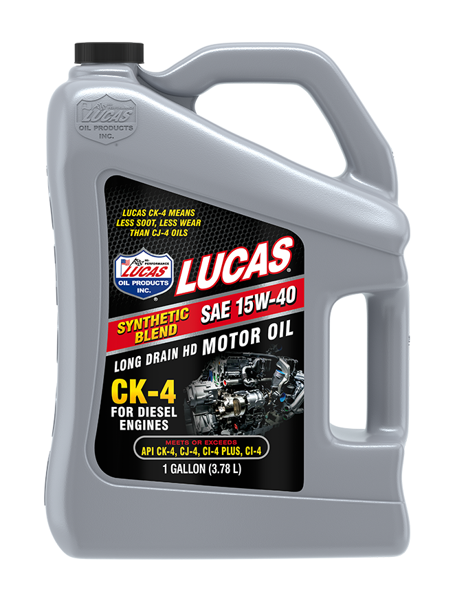 Lucas Oil 10287 CK-4 Synthetic Blend SAE 15W-40 Diesel Oil 1 Gallon - Case of 4