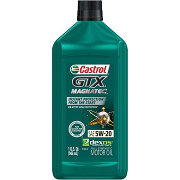 Castrol GTX Magnatec 5W-20 Full Synthetic Motor Oil - Case of 6 x 1 Qt (15253E)