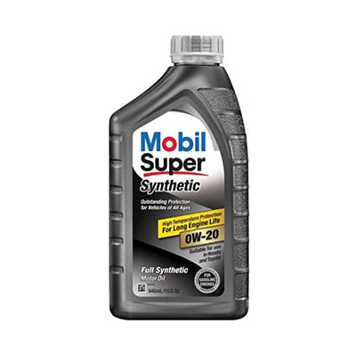 Mobil Super Synthetic 0W-20 Full Synthetic Motor Oil - Case of 6 x 1 Qt (123085)
