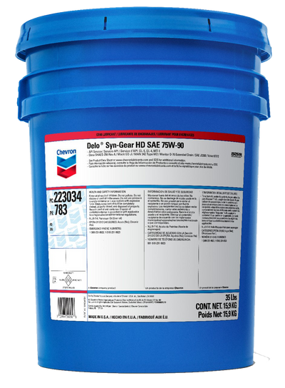 Chevron Delo 75W-90 Gear Oil - 5 Gallon Pail