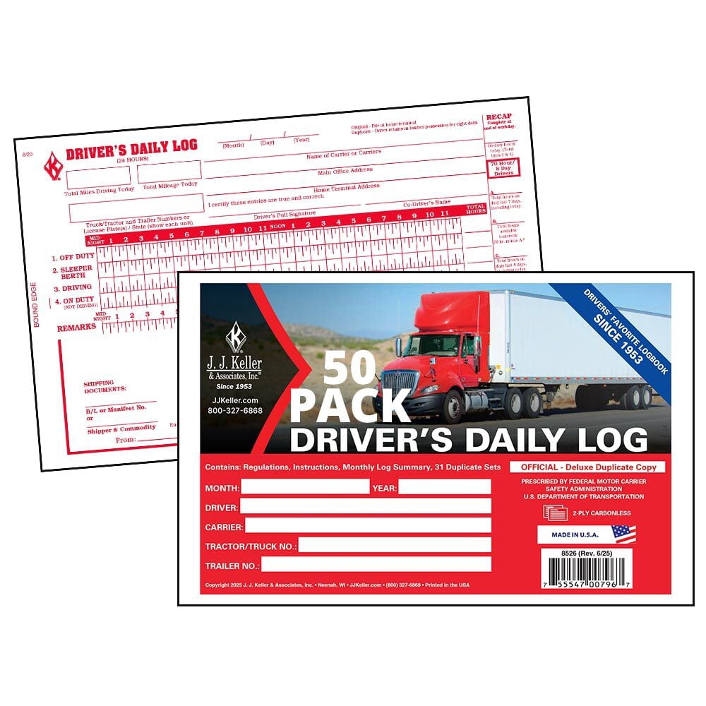 Driver's Daily Log Book - Carbonless