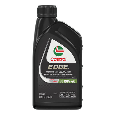 Castrol EDGE 10W-40 Full Synthetic Motor Oil 1 Quart, Case of 6 15D53A