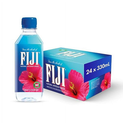 FIJI Natural Artesian Water, 330 mL (11.15 fl oz) Bottles - Case of 24