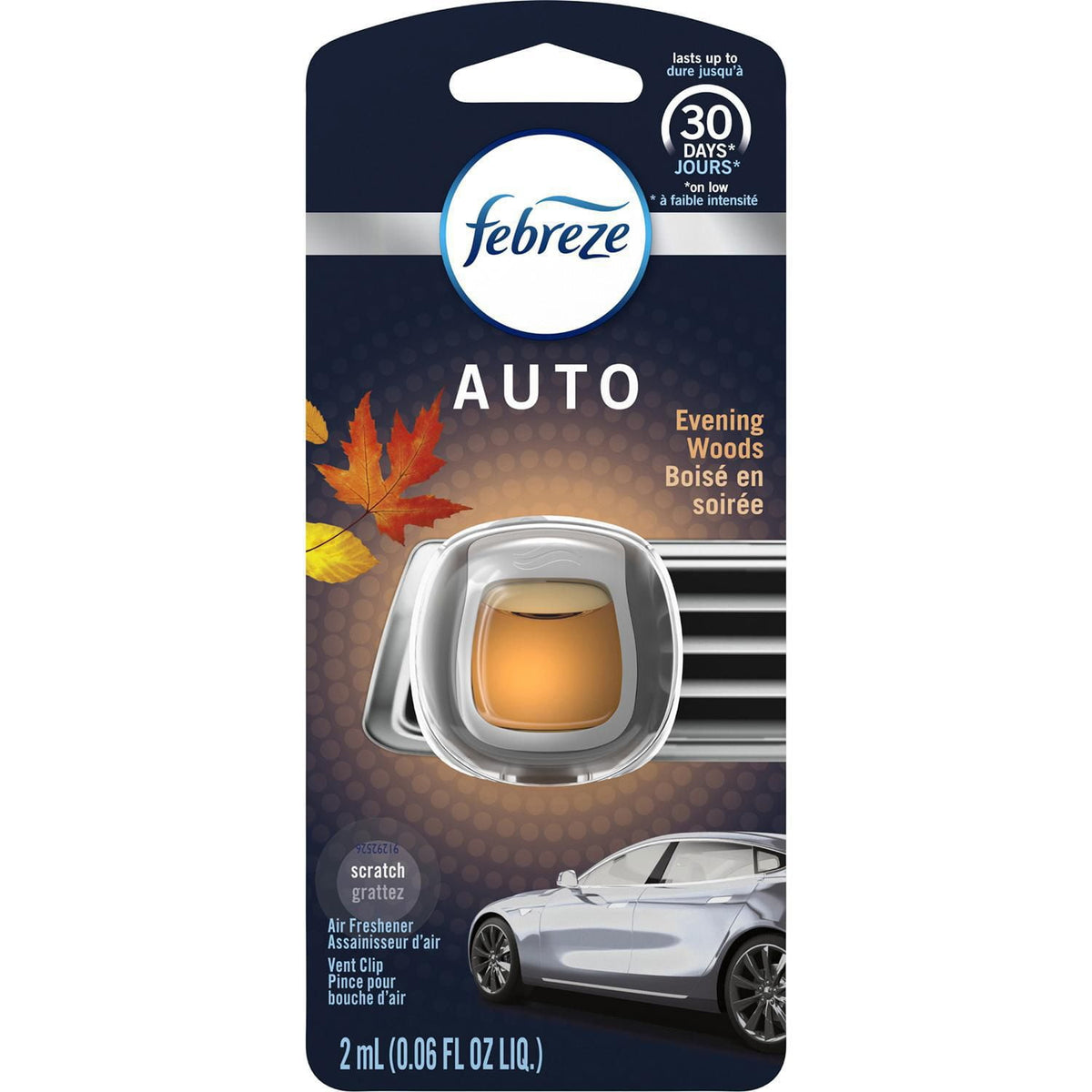 Febreze Car Vent Clip Air Freshener - Evening Woods 0.06 oz - 81133