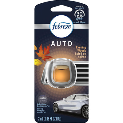 Febreze Car Vent Clip Air Freshener - Evening Woods 0.06 oz - 81133