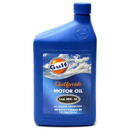 Gulf Pride Synthetic Blend 20W-50 Motor Oil - Case of 12 x 1 Qt 330137