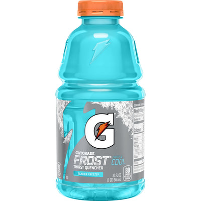 Gatorade Thirst Quencher Glacier Freeze Sports Drink, 32 fl oz Bottles - Case of 12