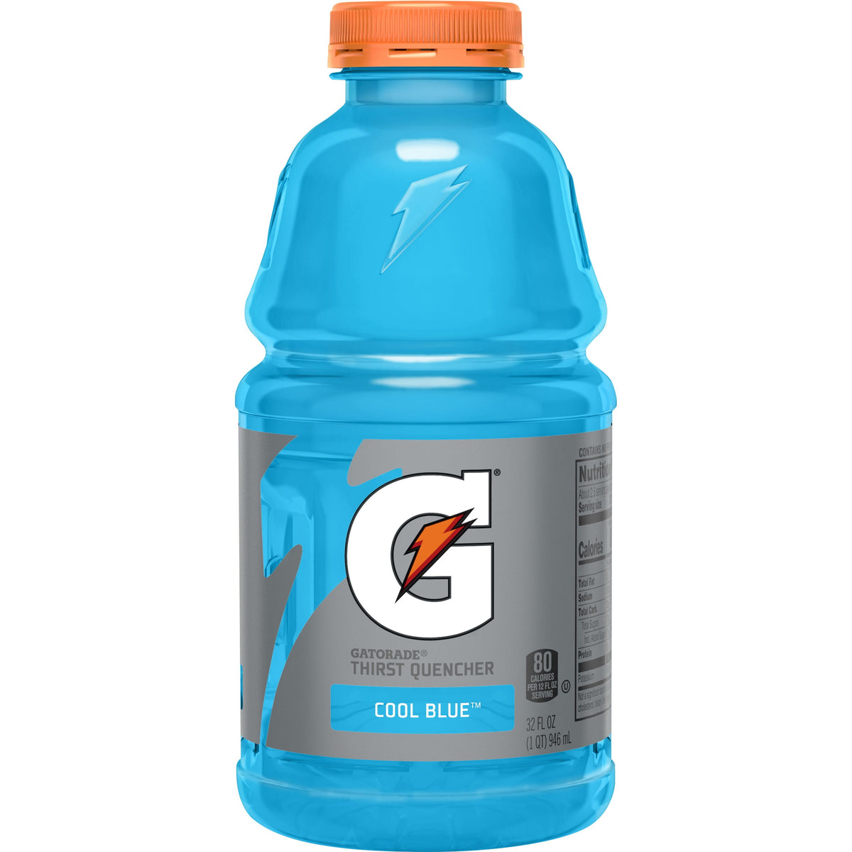 Gatorade Thirst Quencher Cool Blue Sports Drink, 32 fl oz Bottles - Case of 12