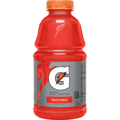 Gatorade Thirst Quencher Fruit Punch Sports Drink, 32 fl oz Bottles - Case of 12