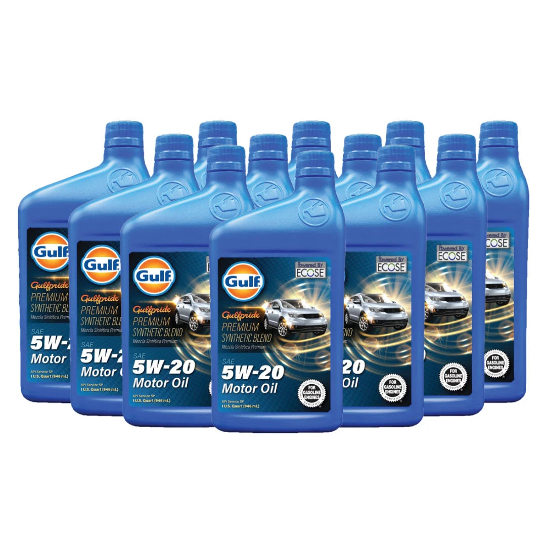 Gulf Pride Synthetic Blend 5W-20 Motor Oil - Case of 12 x 1 Qt 330132