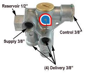 HD Pioneer H-30174 Trailer Spring Brake Valve - Sealco 110800 Type