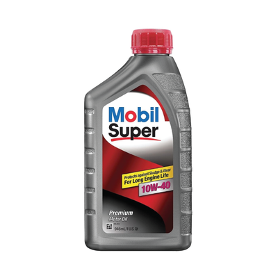 Mobil Super Synthetic Blend 10W-40 Motor Oil - Case of 6 x 1 Qt (124402)