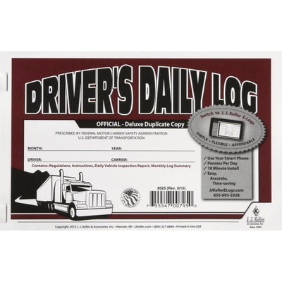 J.J. Keller Deluxe Driver's Daily Log Book with Detailed DVIR 601LD