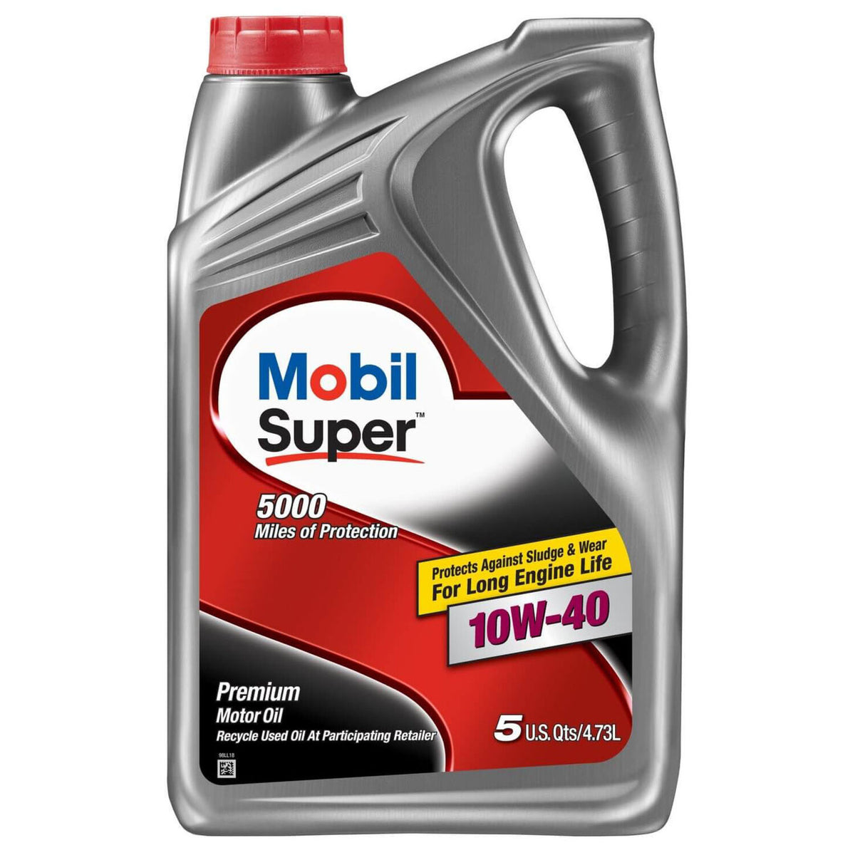 Mobil Super Synthetic Blend 10W-40 Motor Oil 5 Qt - Case of 3 (124409)