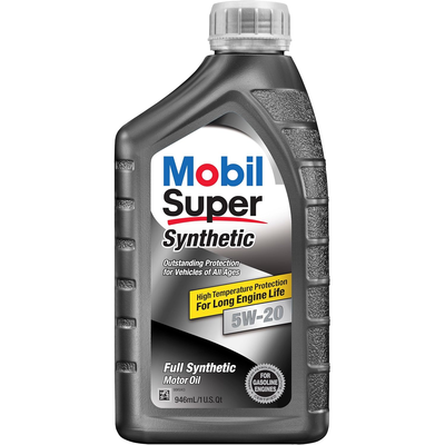 Mobil Super Synthetic 5W-20 Motor Oil - Case of 6 x 1 Qt (124395)