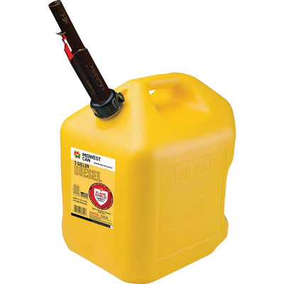 Midwest Can 5 Gallon Yellow Diesel Can with FlameShield (Pack of 4) - 8610