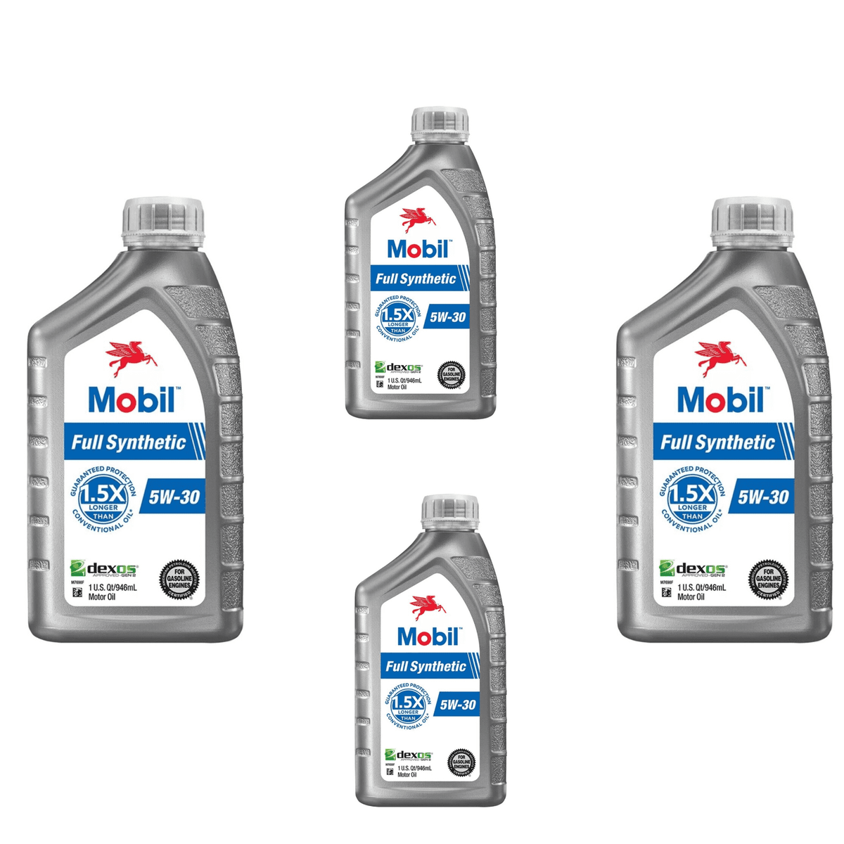 Mobil Full Synthetic 5W-30 Motor Oil - Case of 6 x 1 Qt (125195)