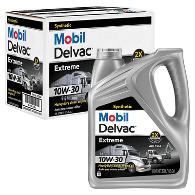 Mobil Delvac Extreme 10W-30 Full Synthetic Diesel Engine Oil - Case of 4 x 1 Gal (122454)