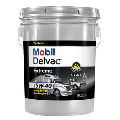 Mobil Delvac Extreme 15W-40 Full Synthetic Heavy Duty Diesel Engine Oil - 5 Gallon Pail (126771)