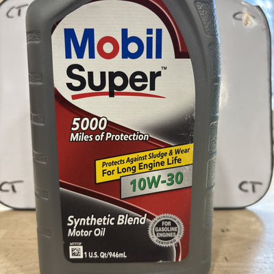 Mobil Super Synthetic Blend 10W-30 Motor Oil - Case of 6 x 1 Qt (124403)