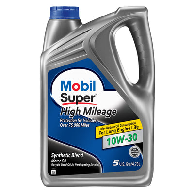 Mobil High Mileage 10W-30 Motor Oil