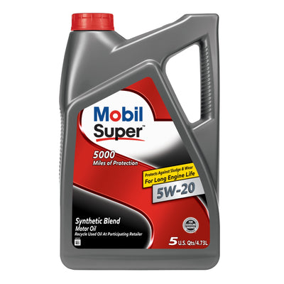 Mobil Super 5000 Motor Oil - 5 Qt