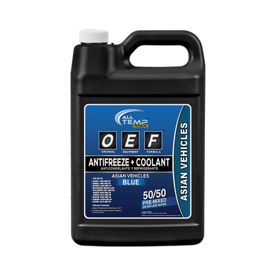 All Temp OEF Asian Blue 50/50 Antifreeze/Coolant (6 x 1 Gal) - 13980