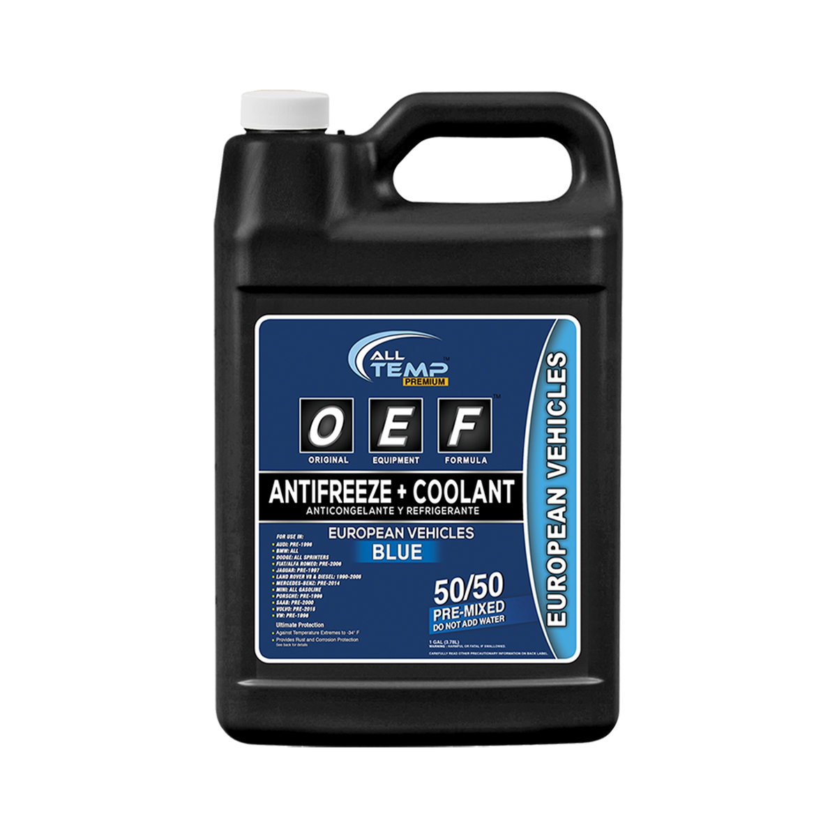 All Temp European Blue 50/50 Antifreeze/Coolant (6 x 1 Gal) - 14110