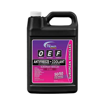 All Temp OEF European Pink 50/50 Antifreeze/Coolant (6 x 1 Gal) - 14280