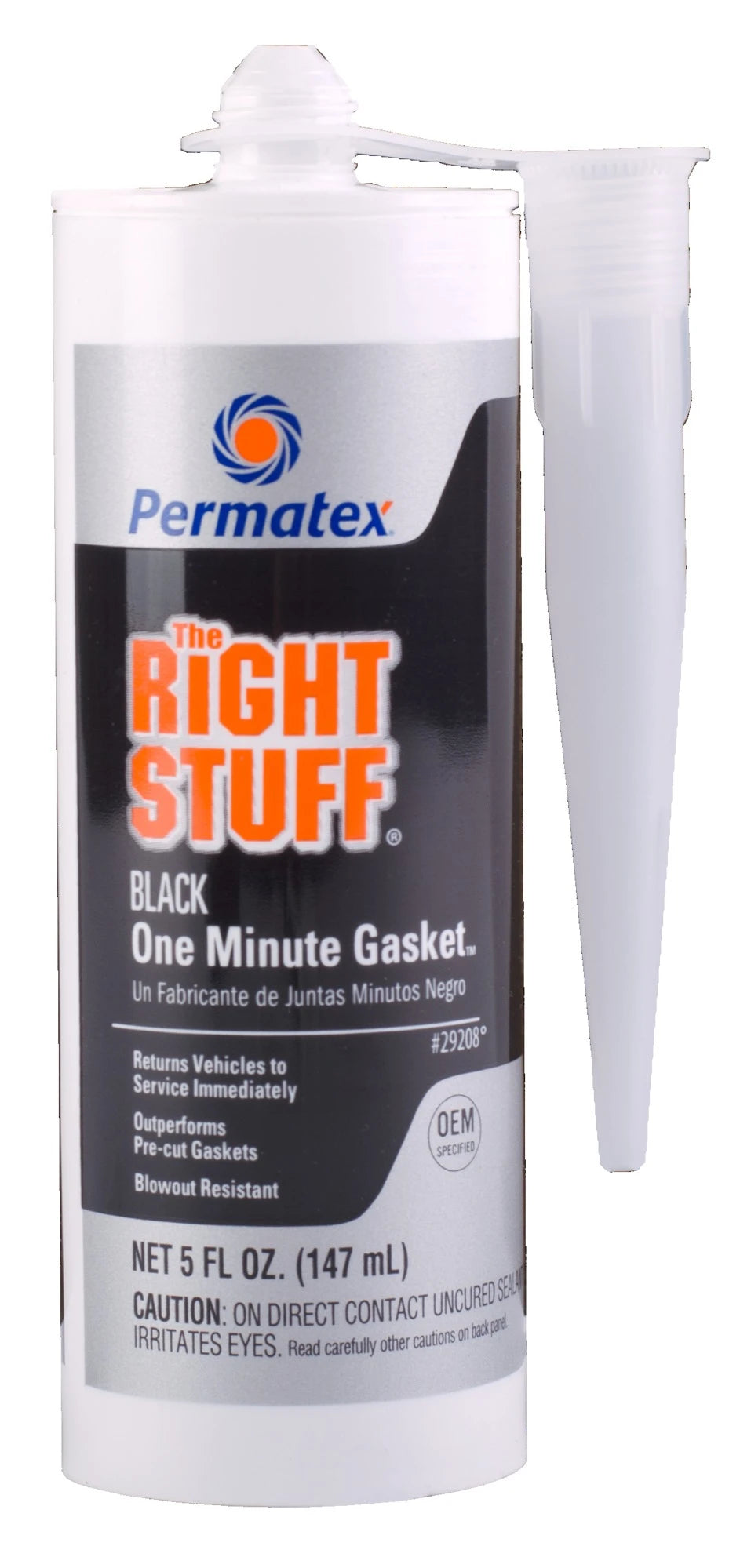 Permatex The Right Stuff 1 Minute Black Gasket Maker 5 oz Cartridge (Case of 6) - 29208